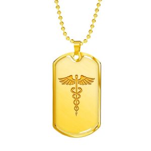 Medical Necklace - Nurse Necklace – Caduceus  Necklace - Medical Pendant - Nurse Dog Tag Necklace - Nurse Gifts Gallery